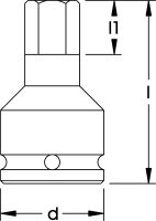 Kraft-Schraubendreher-Einsatz 1", Innen-Sechskant, ELORA-792IN-19 mm