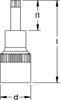 Schraubendreher-Einsatz 1/2", TORX® mit Bohrung, ELORA-3245-TTX 20