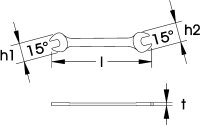 Doppelmaulschlüssel DIN 3110, ELORA-100A-5/8x3/4"