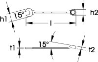 Ringmaulschlüssel DIN 3113, Form B, ELORA-205A-2.1/2" AF