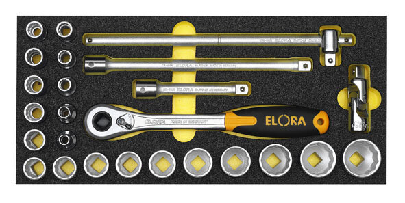 Steckschlüssel-Satz 1/2", 6-kant, 25-teilig Modul ELORA-OMS-4