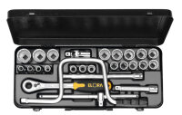 Steckschlüssel-Satz 1/2", Sechskant, 24-teilig 3/8"-1.1/4" AF, ELORA-771-LAU