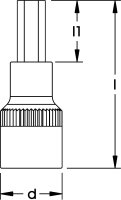 Schraubendreher-Einsatz 1/2" lang, Innen-Sechskant, ELORA-3210-INL 6x137