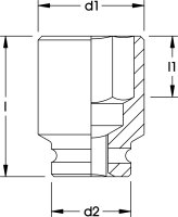 Kraftschrauber-Einsatz 1/4", 6-kant,...