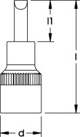 Schraubendreher-Einsatz 1/2", Schlitz, ELORA-3200-IS 1,2x8